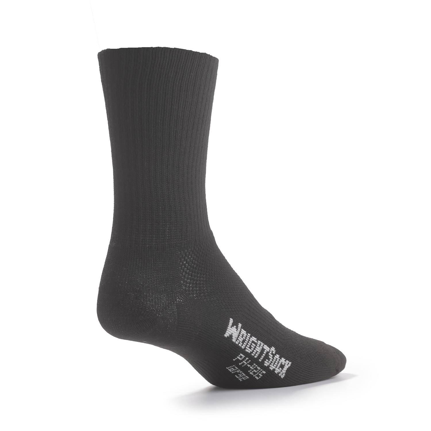 Black Wrightsock Cushioned DLX Crew - L