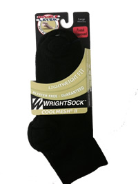 Black Wrightsock Light Weight Ankle - L